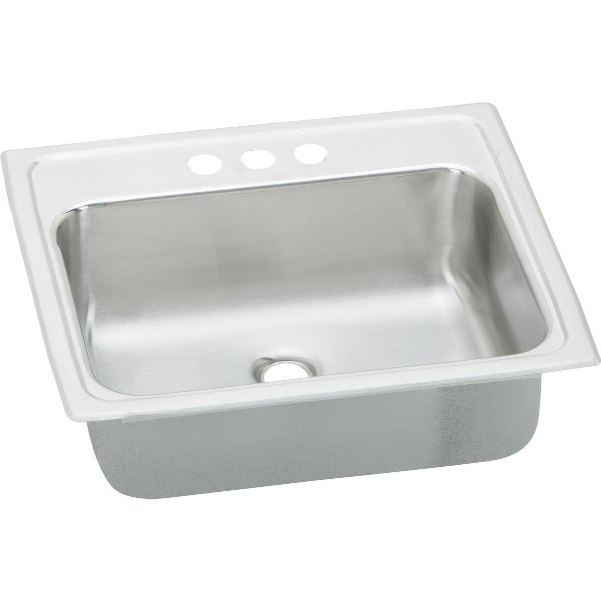 Elkay 19" Stainless Steel Drop-In Kitchen Sink with Two Faucet Holes