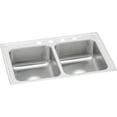 thumbnail image 1 of SS 33x21.2x7.5 Dbl Bowl Drop-in Sink, 1 of 5