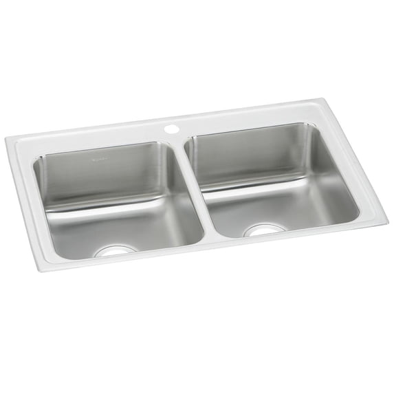 Elkay Celebrity Stainless Steel 33" x 22" x 7-1/2", 1-Hole Equal Double Bowl Drop-in Sink