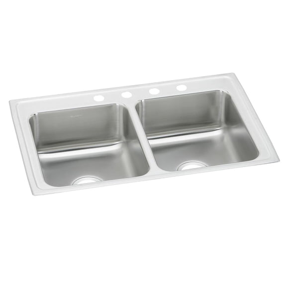 Elkay Celebrity Stainless Steel 43" x 22" x 7-1/8", 2-Hole Equal Double Bowl Drop-in Sink