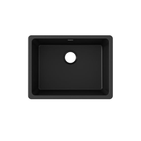Elkay Quartz Classic 24-5/8" x 18-1/2" x 9-1/2", Single Bowl Undermount Sink, Black