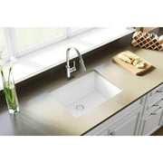 Elkay Quartz Classic 24" Rectangular Undermount Single Bowl Kitchen Sink,White