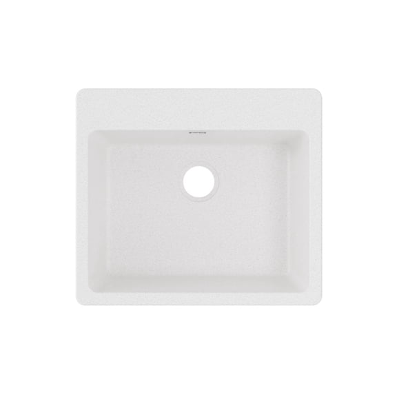 Elkay, ELG2522WH0 , Elkay Quartz Classic 25" x 22" x 9-1/2" Single Bowl Drop-in Sink, White, Sinks