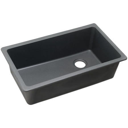 Elkay Quartz Classic 33" x 18-3/4" x 9-1/2", Single Bowl Undermount Sink, Dusk Gray Dusk Gray