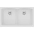thumbnail image 1 of Elkay Quartz Classic 33" x 19" x 10", Equal Double Bowl Undermount Sink with Aqua Divide, White, 1 of 2