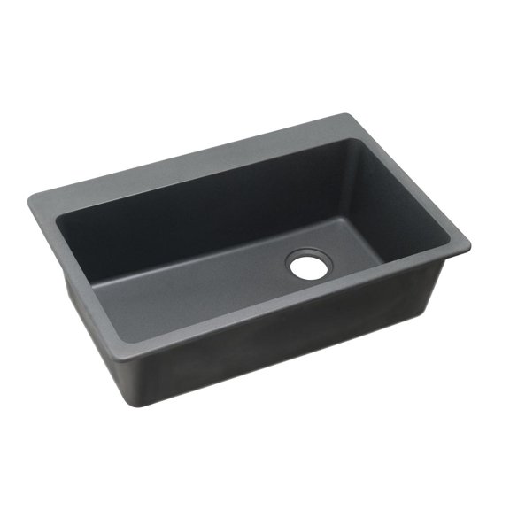 Elkay Quartz Classic 33 x 22 x 9-1/2, Single Bowl Drop-in Sink, Dusk Gray