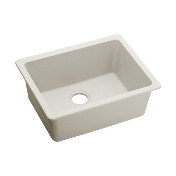 Elkay Quartz Luxe 24-5/8" x 18-1/2" x 9-1/2", Single Bowl Undermount Sink, Ricotta