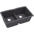 thumbnail image 1 of Elkay Quartz Luxe 33" x 19" x 10", Equal Double Bowl Undermount Sink with Aqua Divide, Charcoal, 1 of 2
