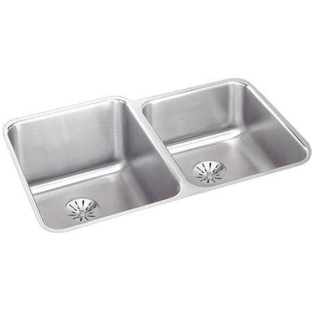 Elkay SS 31.2x20.5x9.8 Dbl Under MT Sink+PD