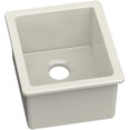 thumbnail image 1 of Elkay SWU1517BI Fireclay 16-3/8" x 18-7/8" x 10-1/8" Single Bowl Undermount Bar Sink Biscuit, 1 of 2