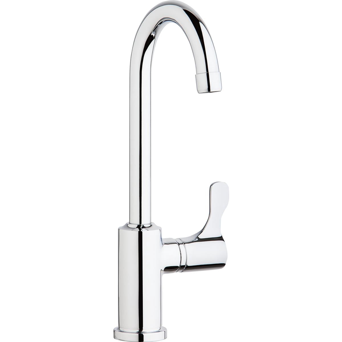 Elkay LKD208513C Elkay Single Hole 12-1/2" Deck Mount Faucet with Gooseneck Spout Lever Handle on Right Side Chrome