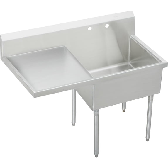 SS 61-1/2"x27-1/2"x14" Floor Sink