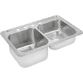 thumbnail image 1 of Elkay STCR3322L3 Gourmet Stainless Steel Double Bowl Sink, 1 of 6