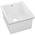 thumbnail image 1 of Elkay SWU1517WH Fireclay 16-3/8" x 18-7/8" x 10-1/8" Single Bowl Undermount Bar Sink White, 1 of 2