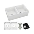 thumbnail image 1 of Elkay SWUF32189WHC Fireclay 33" Farmhouse Double Basin Fireclay Kitchen Sink - White, 1 of 7