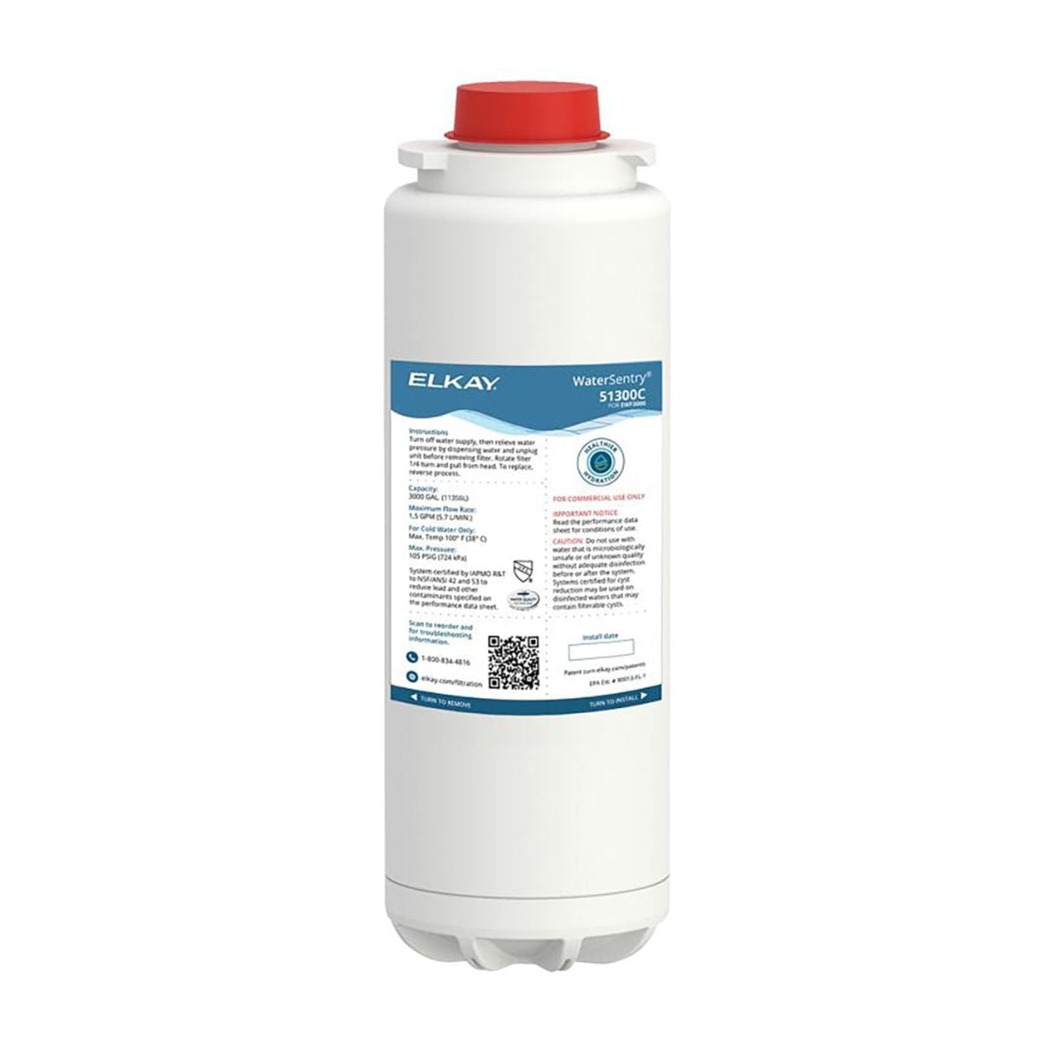 Elkay Lead Reduction Water Filter for Sentry Plus Ezh20 Filtration