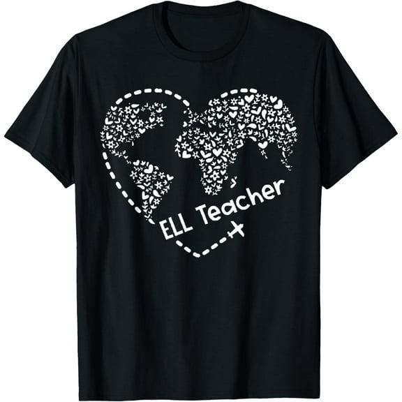 Ell Cute Heart Shape English Language Teacher Students T-Shirt