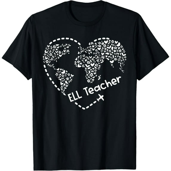 Ell Cute Heart Shape English Language Teacher Students T-Shirt