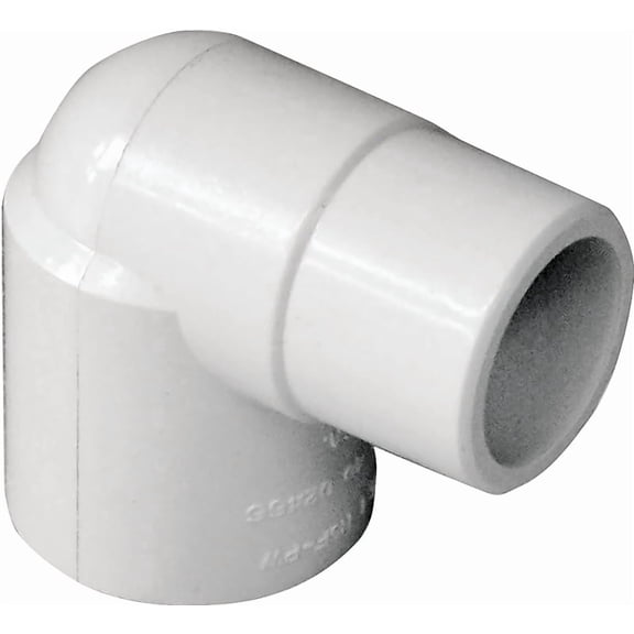 IPEX 435545 Street Pipe Elbow, 3/4 in, Spigot x Socket, 90 deg Angle, PVC, White, SCH 40 Schedule, 150 psi Pressure