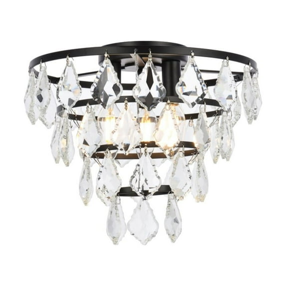 Ella 12 inch flush mount in black