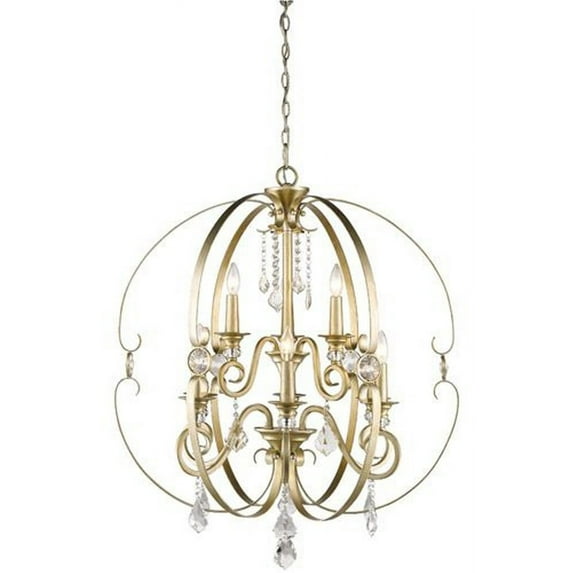 Ella 2 Tier - 9 Light Chandelier in White Gold