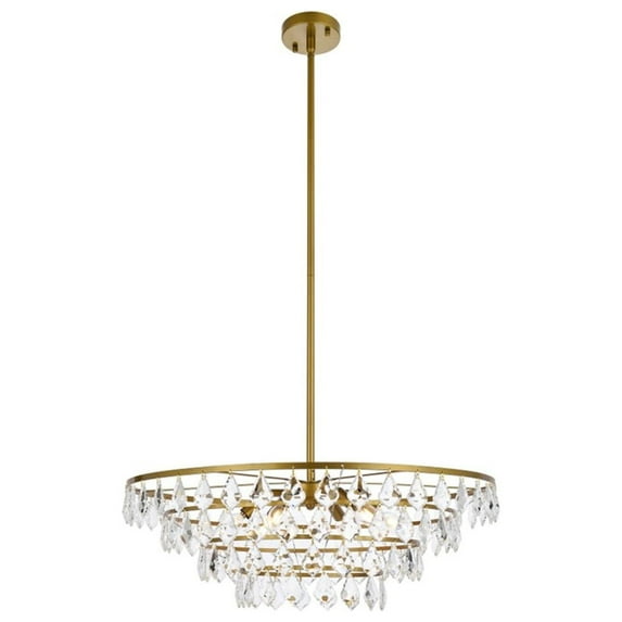 Ella 28 inch pendant in brass