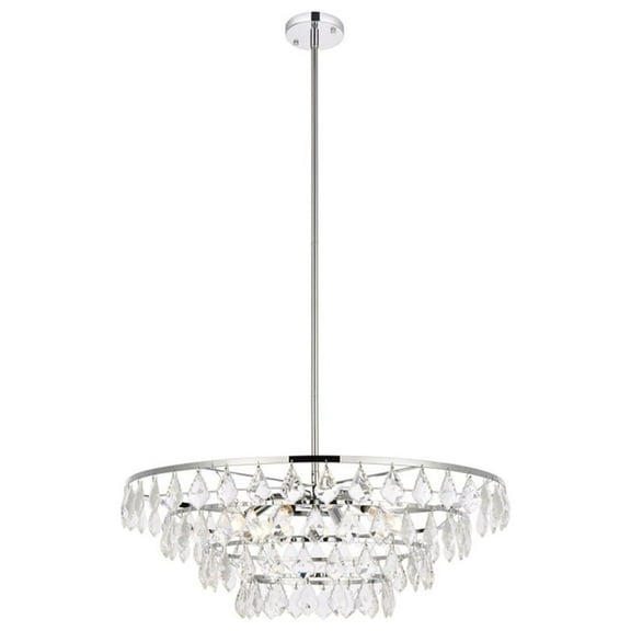 Ella 28 inch pendant in chrome