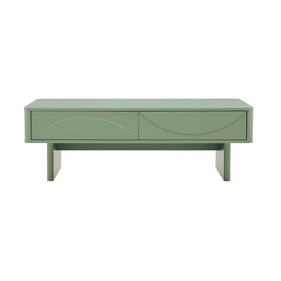 Ella 47.2" Coffee Table in Sage Green made from Engineered Wood