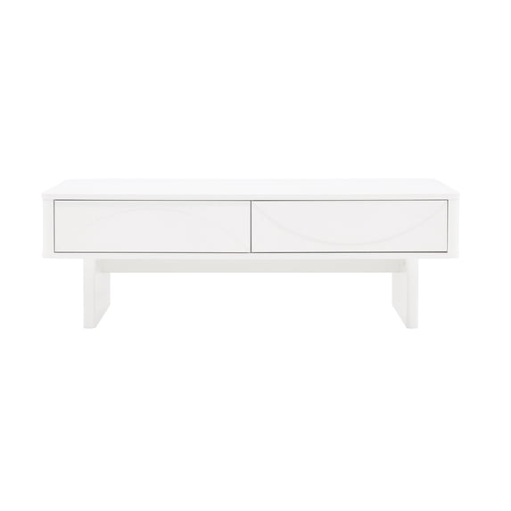 Ella 47.2" Coffee Table in White made from Engineered Wood