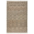 thumbnail image 1 of Ella 5 x 8 Area Rug, Beige Handwoven Jute, Fringes, Tribal Geometric Design- Saltoro Sherpi, 1 of 5