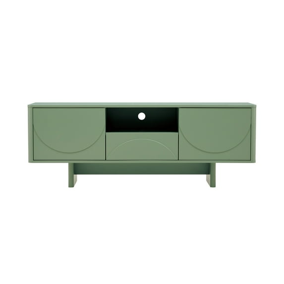 Ella 59" TV Stand in Sage Green made from Engineered Wood