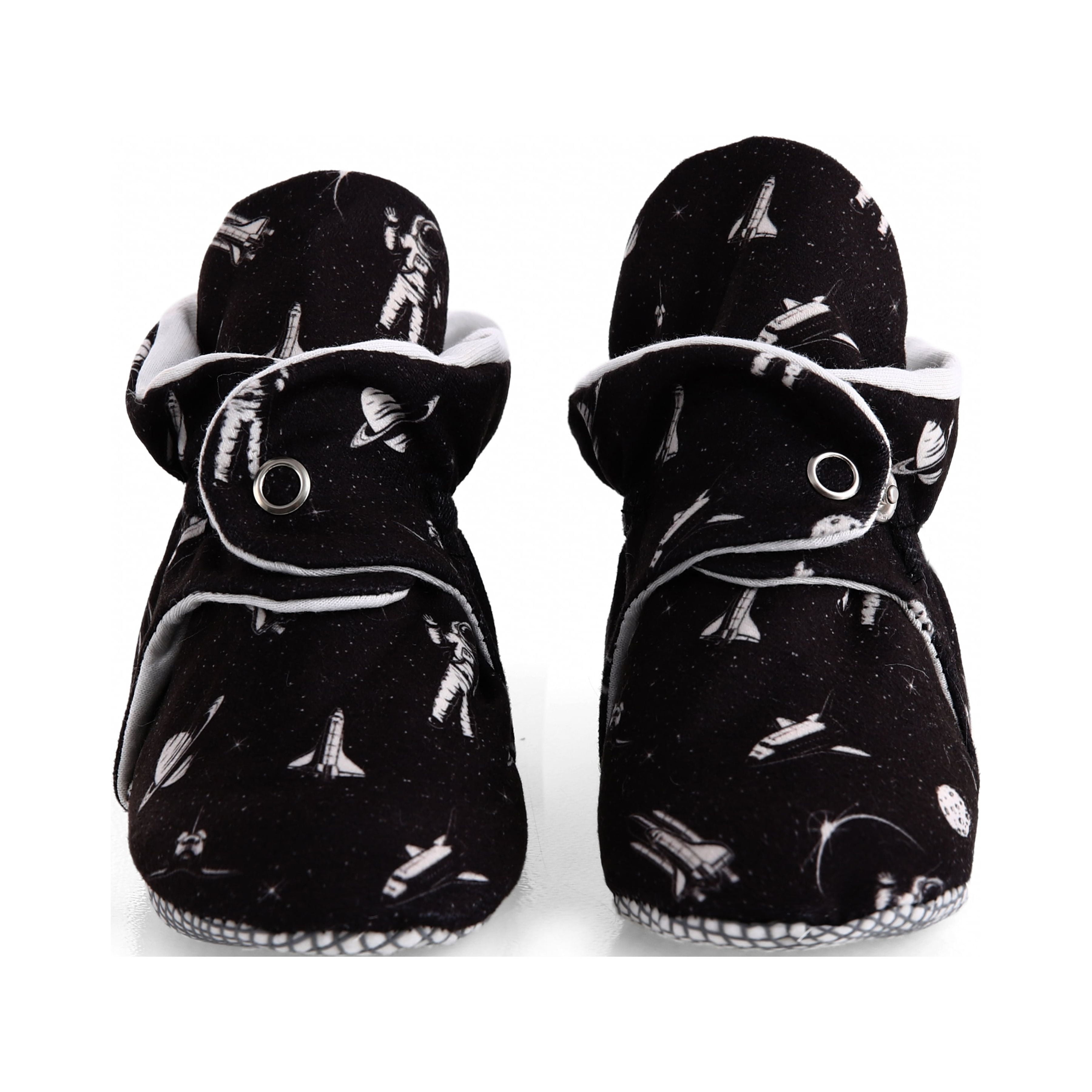 Ella Bonna Soft Baby Shoes, Cotton Baby Booties, Dark Space, 612 Months