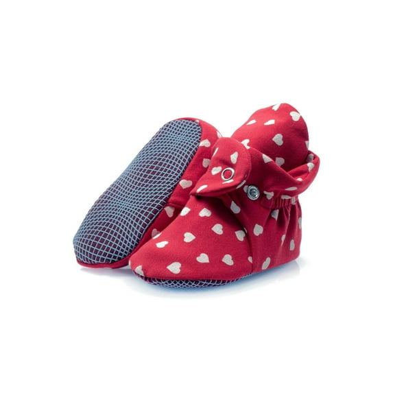 Ella Bonna Soft Baby Shoes, Cotton Baby Booties, Heart Red, 12-18 Months