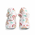 thumbnail image 1 of Ella Bonna Soft Baby Shoes, Cotton Baby Booties, Rainbow, 0-6 Months, 1 of 6