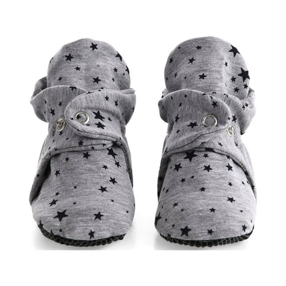 Ella Bonna Soft Baby Shoes, Cotton Baby Booties, Star Gray, 24-36 Months