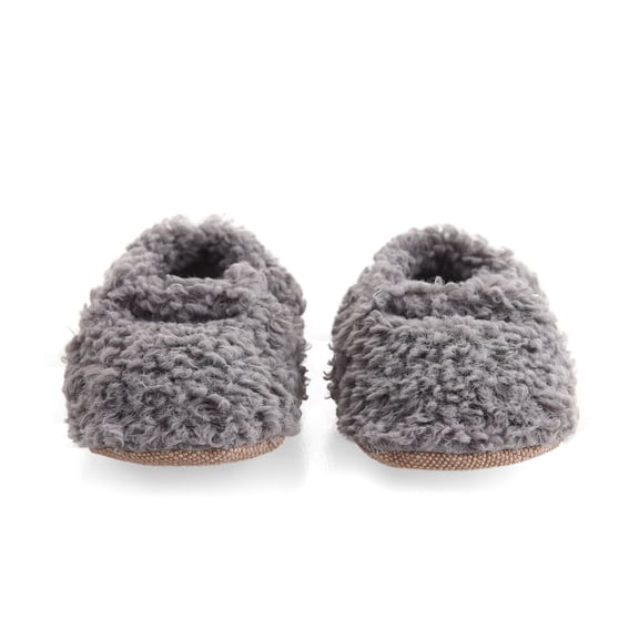 Ella Bonna Soft Plush Baby Booties, Cotton Baby Booties, Gray, 0-6 Months