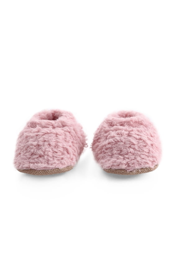 Soft Plush Baby Booties, Cotton Baby Booties, Pink, 6-12 Months
