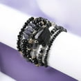 thumbnail image 1 of Ella & Elly Plus Bohemian Beaded Black Bracelets, 6 Pieces, 1 of 4