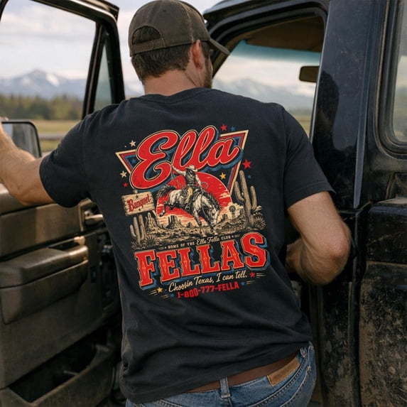 Ella Fella Club Shirt,Western Whiskey Graphic Shirt,Rodeo Music Fan,Vintage Western Concert Graphic Tee,Ella Fella Club Cowboy Tee 2026