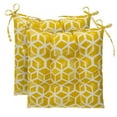 thumbnail image 1 of Ella Finley 70383 Inbox Indoor & Outdoor Reversible Tufted Oversized Squared Chair Cushion, Yellow - Pack of 2, 1 of 2