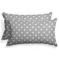 thumbnail image 1 of Ella Finley 70464 24 x16 in. Indoor & Outdoor Reversible Lumbar Pillow - Dab Grey - Set of 2, 1 of 2