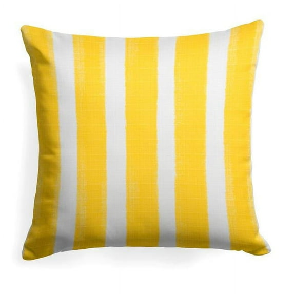 Ella Finley 70493 25 in. Indoor & Outdoor Reversible Square Pillow - Cabana Yellow