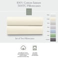 thumbnail image 1 of Ella Jayne 100% Cotton Sateen 500 Thread Count Pillowcase Set  -  Cream  -  Standard/Queen, 1 of 5