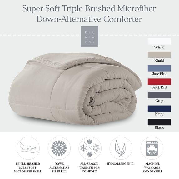 All Season Brushed Microfiber Down Alternative Comforter by Ella Jayne