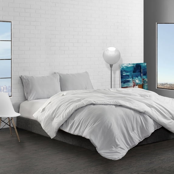 Reversible Brushed Microfiber Plush Down-Alt Comforter 3 Piece Set