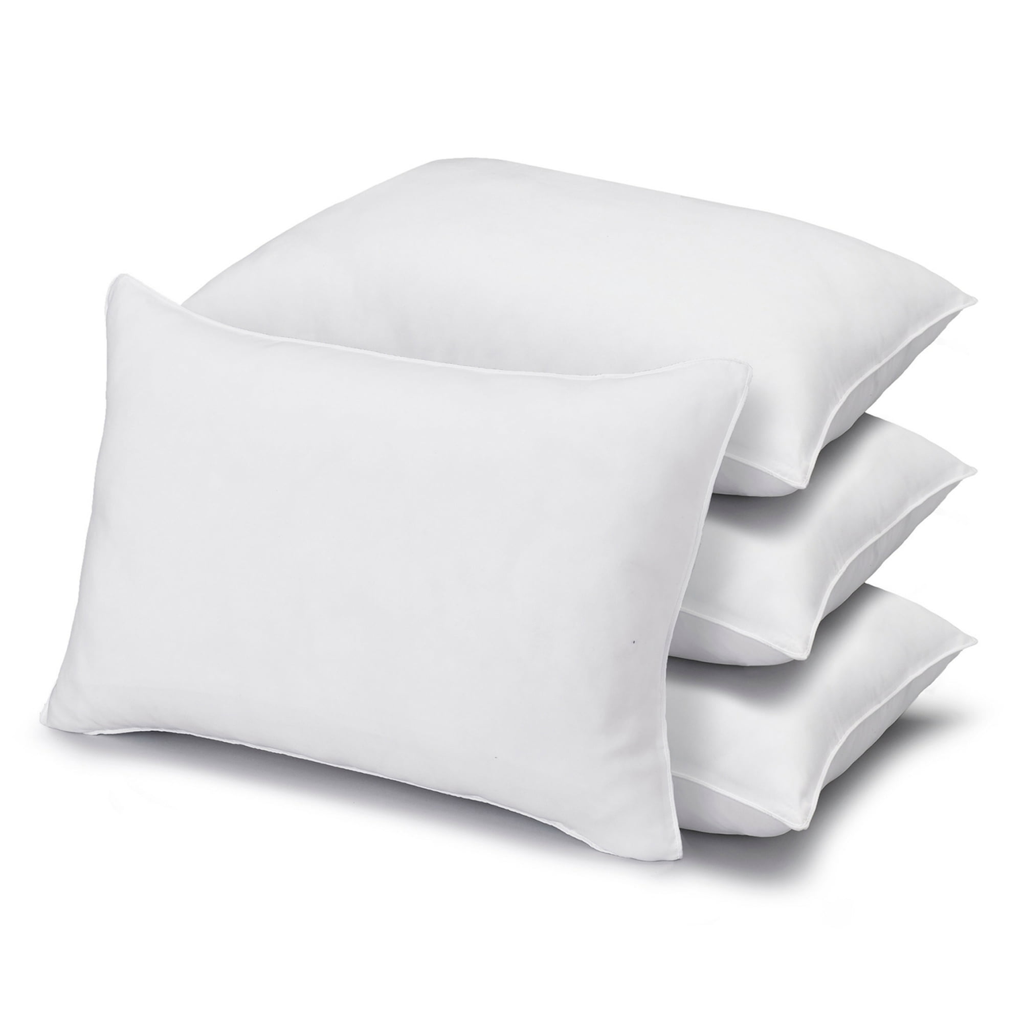  HomeMate Bed Pillows for Sleeping - Standard Size(20''x26'') 4  Set Hotel Quality Allergy Friendly Microfiber Shell Fluffy Down Alternative  Filling Pillow Suitable Back Stomach or Side Sleeper, White : Home 