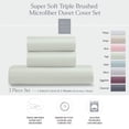thumbnail image 1 of Microfiber 3-Piece Duvet Cover Set & Microfiber Down-Alternative Comforter Sage - King/Cal King, 1 of 5