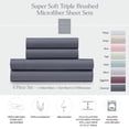 thumbnail image 1 of Ella Jayne Super Soft Triple Brushed Microfiber Sheet Set, 3-pc, Full, Charcoal, 1 of 4