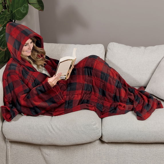 Ella Jayne Weighted Snuggle - Red/Black