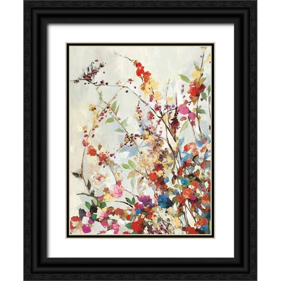 K, Ella 15x18 Black Ornate Wood Framed with Double Matting Museum Art Print Titled - Early Bloom II